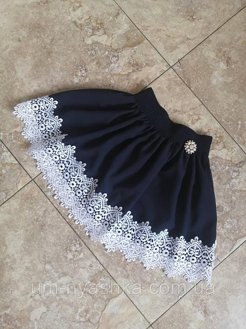 Шкільна спідниця з білим мереживом на 116-134 Кривий Ріг - фото 5