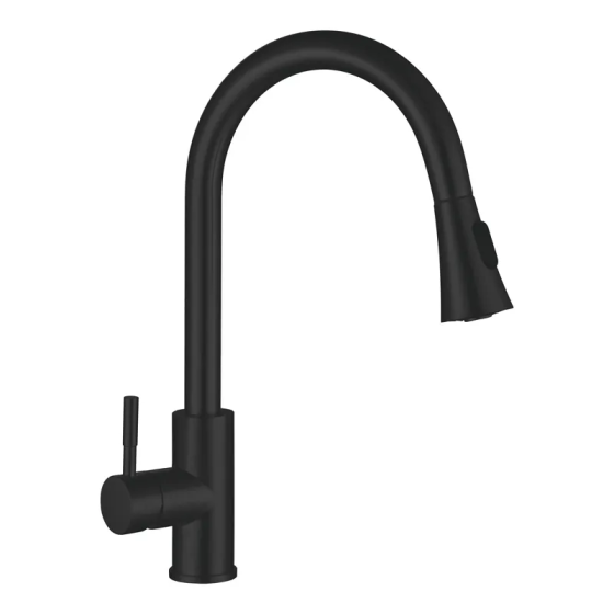Кухонний змішувач з висувною лійкою Mixxus SUS-014-B Black   ( MI5862 ) 32099 Харків