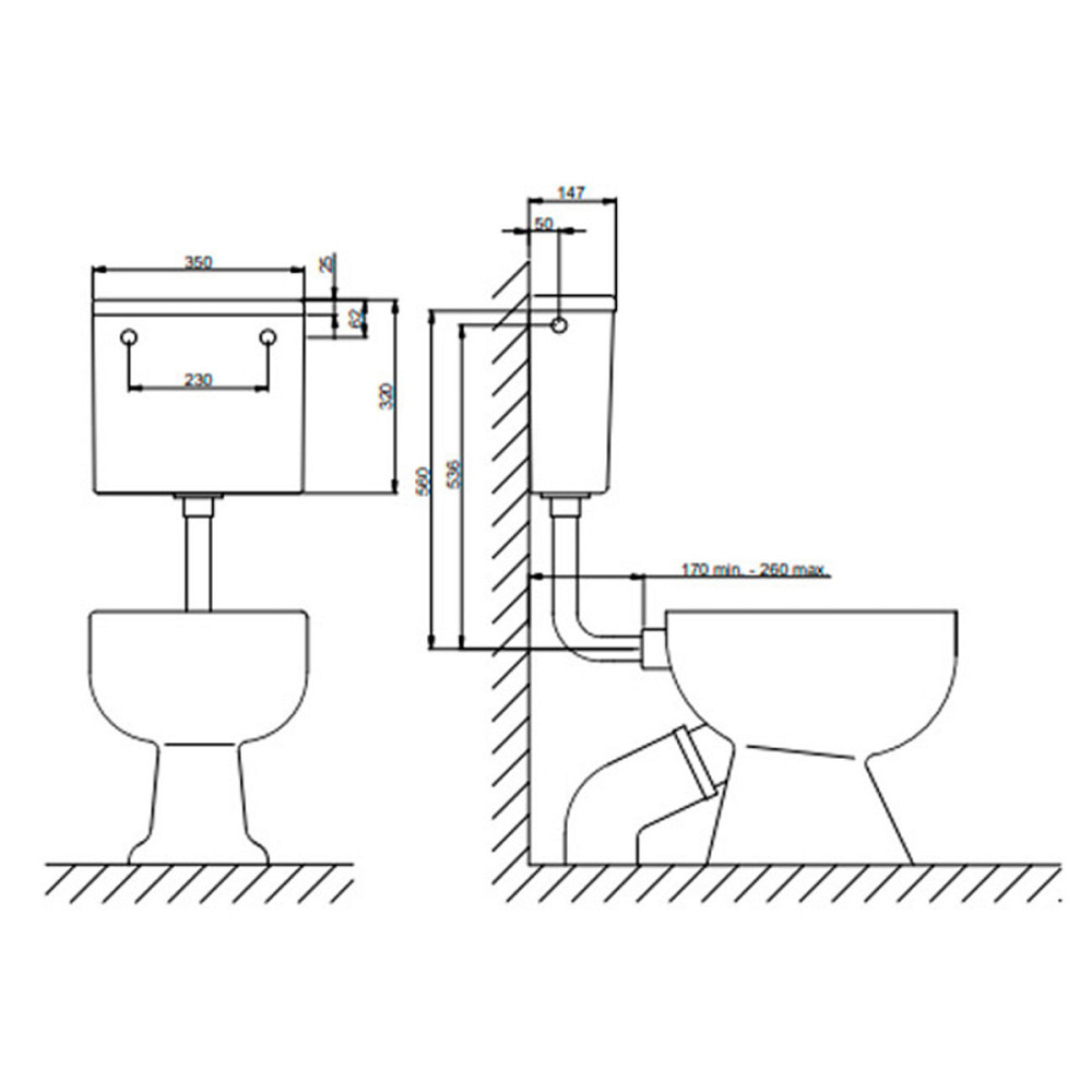 Зливний бачок Cersanit NIAGARA пластик (арт. 3626) (000003626) Київ - фото 2