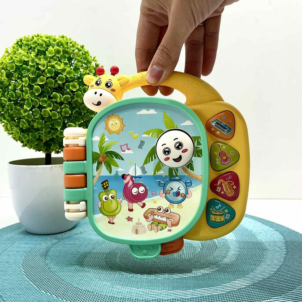 Книжка інтерактивна Музичний жираф світлові та звукові ефекти Жовта (855-154A) Чернігів - фото 4