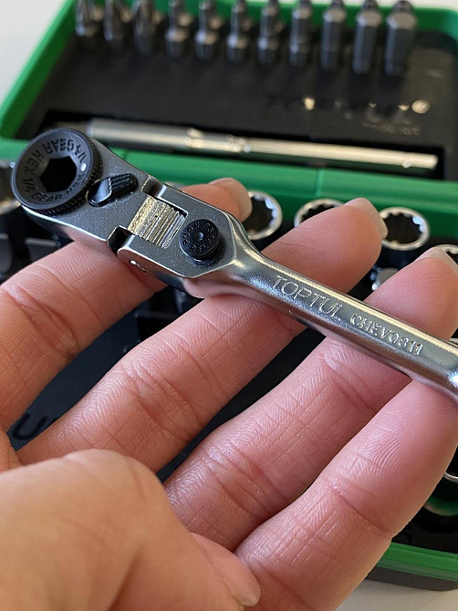 Тріскачка міні 1/4" з шарніром TOPTUL 60 зубців (ісп. з FTDF0810) CHEV0811 Одеса - фото 5