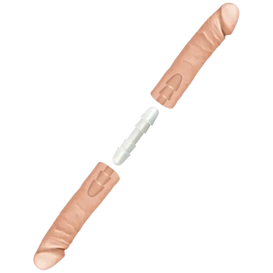 Фалоімітатор подвійний Doc Johnson The D - Double D - 16 Inch - ULTRASKYN, діаметр 4,4 см, Vack-U-Lo Львов