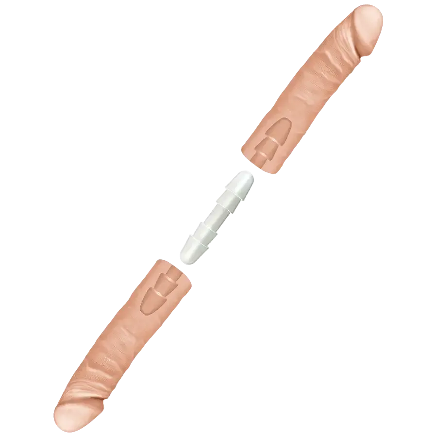 Фалоімітатор подвійний Doc Johnson The D - Double D - 16 Inch - ULTRASKYN, діаметр 4,4 см, Vack-U-Lo Львов - изображение 3