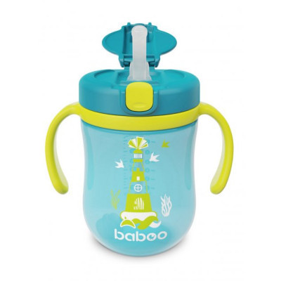 Поїльник-непроливайка Baboo з трубочкою Marine 300 мл Бірюзова (90602) Вінниця - фото 2