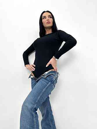 Жіночий трикотажний боді (рубчик) оптом | Розпродаж моделі Київ