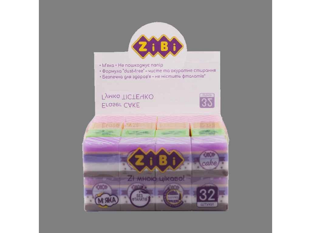 Резинка прямоугольная CAKE, 25*25*24мм, KIDS Line ZB.5421 ТМ ZiBi Solmir Киев - изображение 1