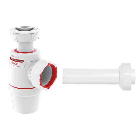Сифон для раковини Neo Air 11⁄4" × Ø 40 мм з відведенням WIRQUIN (9541356) Київ