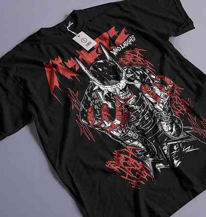 Футболка для хлопчика з аніме принтом Батман Комікс Джокер Вхо оверсайз (зріст від 165 до 180) Чорний AnimeJ0884m Дніпро