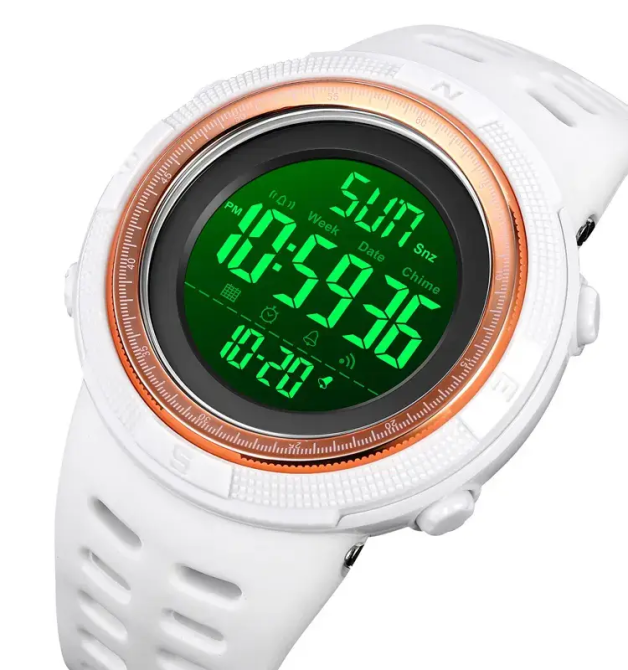 Спортивний наручний годинник Skmei 2070 (Білий з чорним циферблатом) Вінниця - фото 5