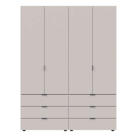 Комплект шаф для одягу Doros Гелар (2 шт.) 155х49,5х203,4 см Кашемір (DRS-011238) Дніпро