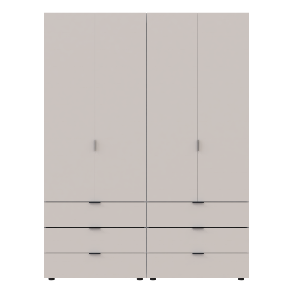 Комплект шаф для одягу Doros Гелар (2 шт.) 155х49,5х203,4 см Кашемір (DRS-011238) Дніпро - фото 1