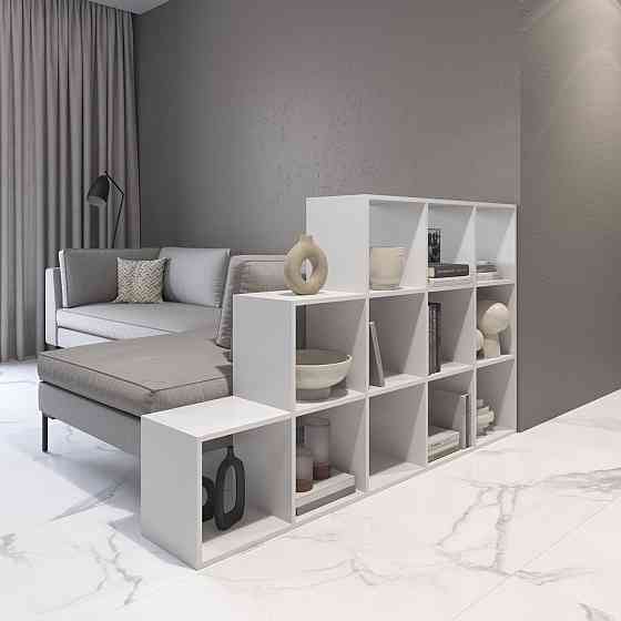 Стелаж VAYS M-6, книжкова полиця на 12 комірок, ЛДСП, 108×29×178 см - для дому, офісу, дитячої або вітальні Львів