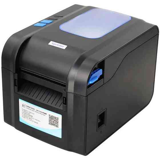 Друкарка етикеток Xprinter XP-370B (термодрук, 152 мм/с, стрічка 82 мм, 203 DPI, USB+Serial, чорний) Вінниця