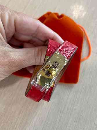 Браслет Hermes шкіряний браслет червоний Браслет Hermes / Hermes шкіряний браслет червоний – супер модний колір сезону Одеса