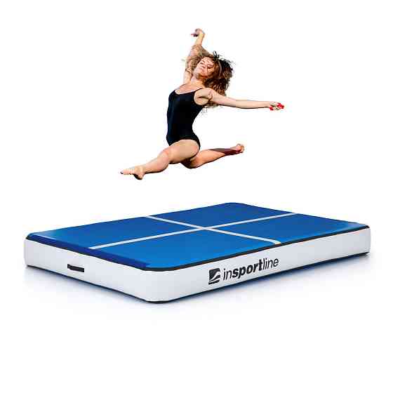 Килимок надувний inSPORTline Aircase 200x140 см, біло-синій Київ