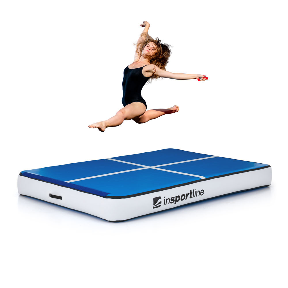 Килимок надувний inSPORTline Aircase 200x140 см, біло-синій Київ - фото 1