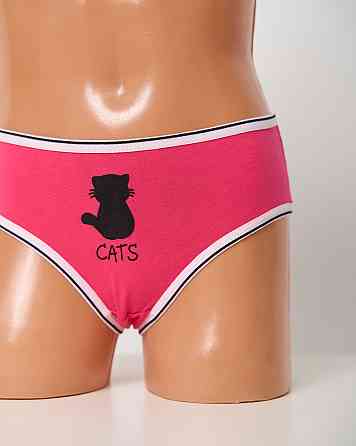 Детские трусики для девочки цветной микс с котиками (5шт в уп) Nicoletta 140712 Киев