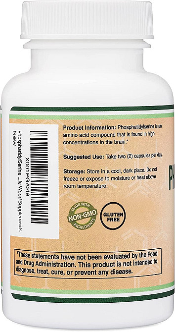 Фосфатидилсерин Double Wood Supplements Phosphatidylserine 300 mg 120 caps Луцьк - фото 3