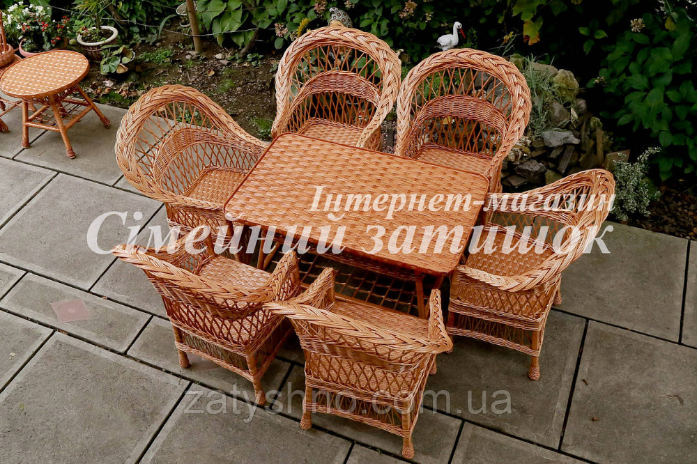 Комплект плетеной мебели из лозы на 6 персон Киев - изображение 4