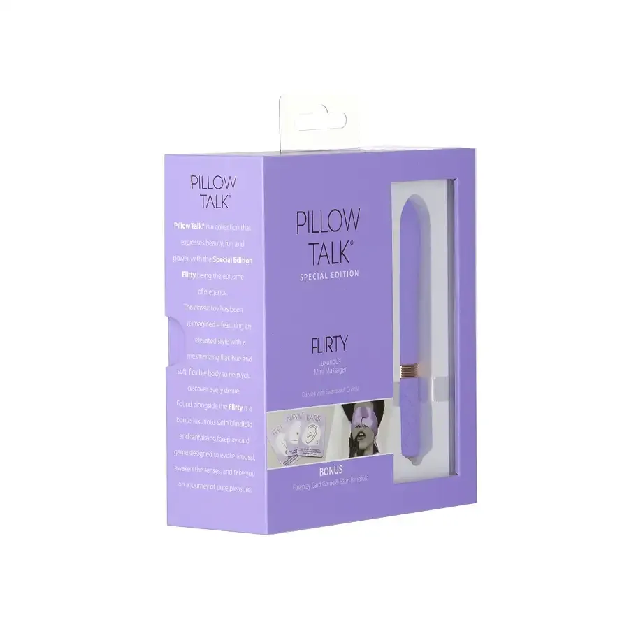 Роскошный вибратор Pillow Talk Flirty Purple Special Edition, Сваровски, повязка на глаза+игра Львов - изображение 10