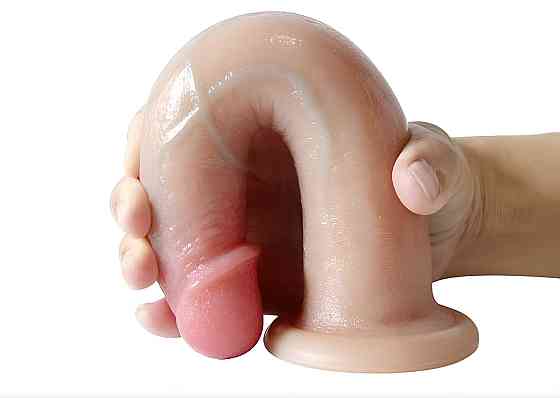 Фаллоимитатор на присоске, из мягкого двухслойного силикона OYO - Dildo Double Layer Silicone YQW-007 (длина 19.5 см, диаметр 4 Киев