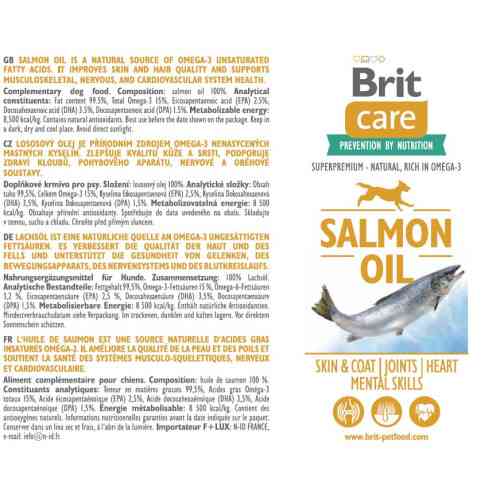 Витамины Brit Care лососевое масло для собак для улучшения состояния кожи и шерсти 1 л Киев