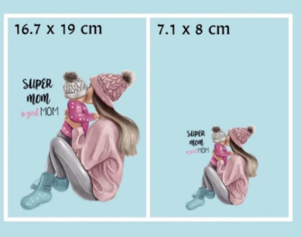 Термонаклейка парная для одежды Мамы и дочки Киев - изображение 1