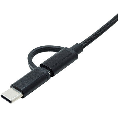 Перехідник OTG AC-150 2in1 USB 3.0 - MicroUSB USB Type-C Black XoKo (AC-150-BK) Вінниця - фото 3