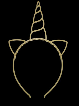 Детский обруч Единорог с ушками 22 на 14 см желтый Киев