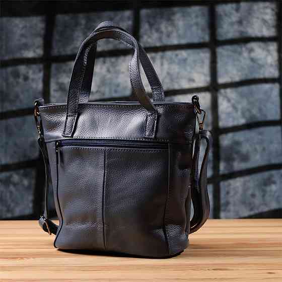 Красива сумка жіноча з натуральної шкіри Vintage 22995 Синій Київ