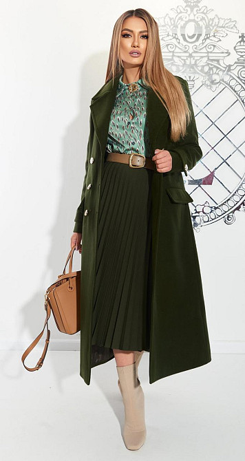 Лаконічне пальто з красивою фурнітурою (42) Київ - фото 2