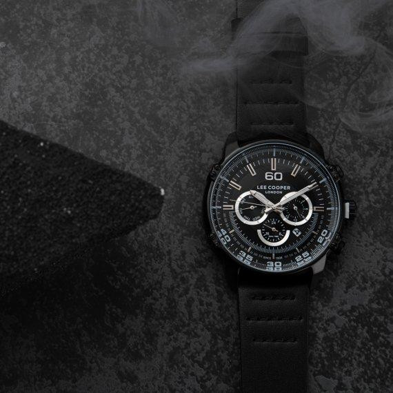 Мужские водостойкие наручные часы Lee Cooper Wolf (Черный) Винница - изображение 8