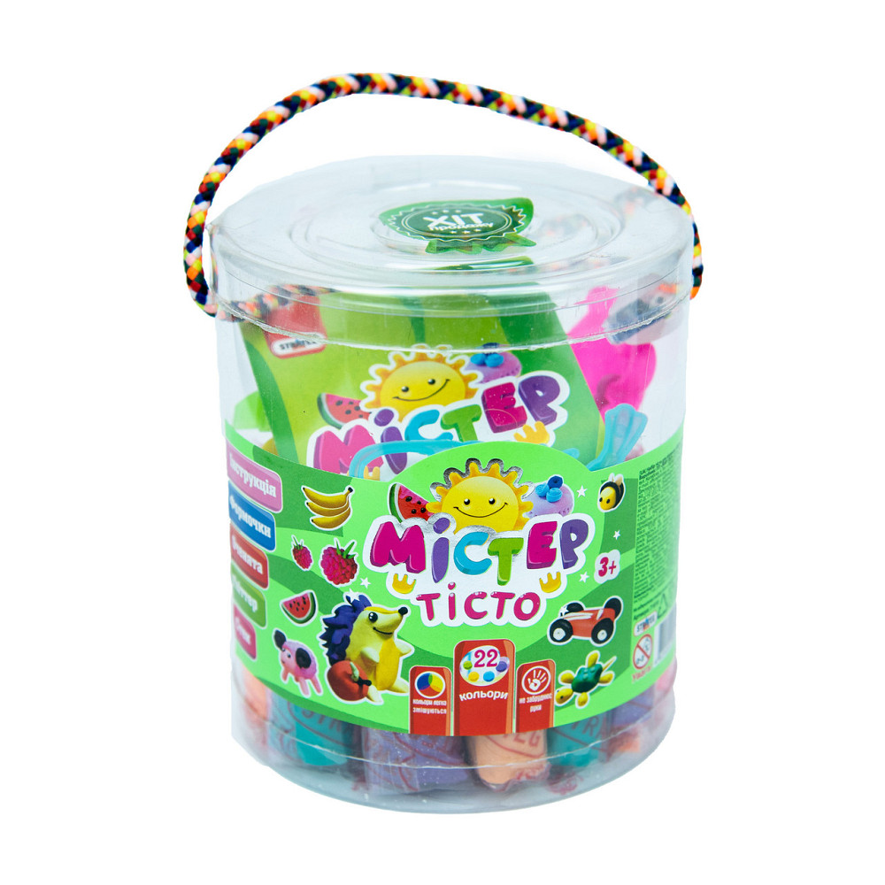 Набір тіста для ліпки 71810 (укр) Містер тісто 22 кольори, у блістері 11*13см, шт Київ - фото 1