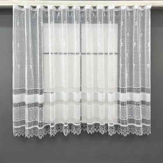 Тюль сетка VR-Textil Juli № 1869т Арка на кухню цвет белый 200х150 см (53-0162) Киев