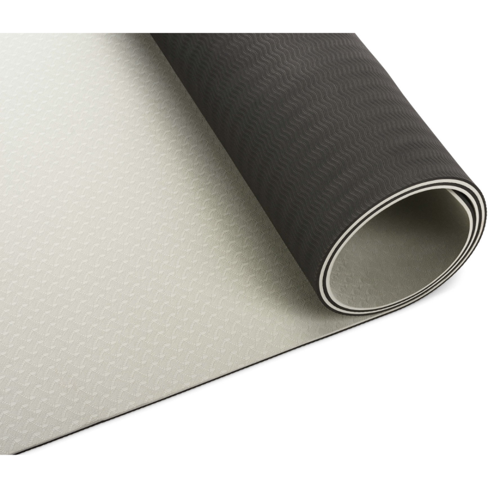 Килимок (мат) для фітнесу та йоги Gymtek Premium TPE 0,6см сіро-чорний Київ - фото 8