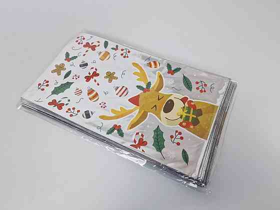 Подарочная упаковка с новогодним рисунком (20*35) №27 Олень (100 шт) Харьков