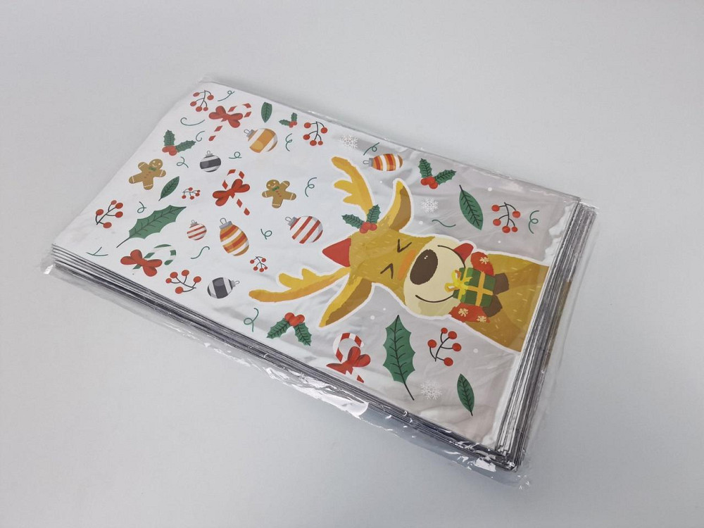 Подарункова упаковка з новорічним малюнком (20*35) No27 Олень (100 шт.) Харків - фото 2