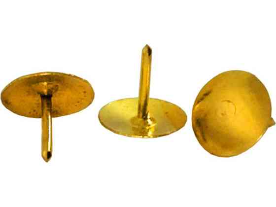 Кнопки золотистые, 100 шт. ТМ BUROMAX Киев