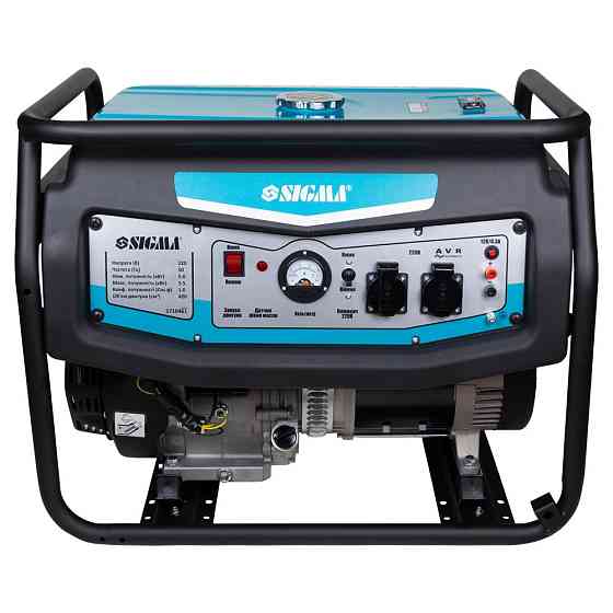 Генератор бензиновий 230 В 5.0/5.5 кВт 4-тактний ручний запуск SIGMA (5710461) Київ