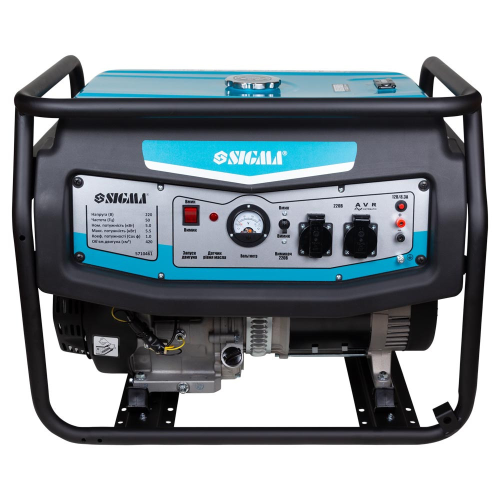 Генератор бензиновый 230В 5.0/5.5кВт 4-х тактный ручной запуск SIGMA (5710461) Киев - изображение 2