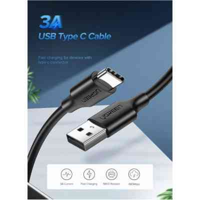 Дата кабель USB 2.0 AM to Type-C 0.5m 3.0A (18W) Nickel Plating US287 Black Ugreen (60115) Вінниця