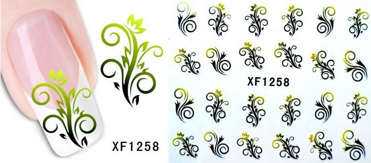 Наклейки на ногти под гель лак - размер стикера 6*5см, инструкция по применению есть в описании товара Киев - изображение 1