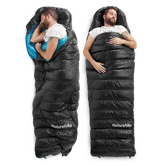 Спальник з натуральним пухом Naturehike CWZ400 NH19W400-Z, (7°C), p-р L, жовтий Київ