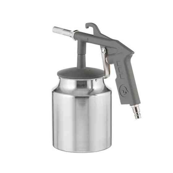 Пістолет піскострумінний, пневматичний, форсунка: 6 мм, нижня подача піску, металевий бачок 1000 мл, 8 атм INTERTOOL PT-0705 Киев