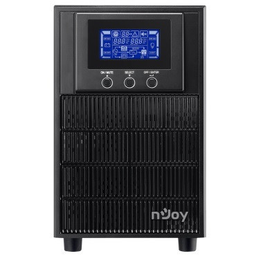 ДБЖ NJOY Aten Pro 2000 (PWUP-OL200AP-AZ01B), Online, 3 x Schuko, USB, LCD, метал Чорний Харьков - изображение 2