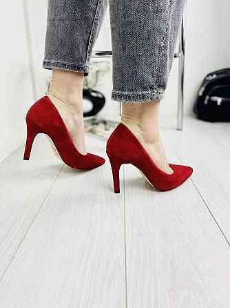 Nivelle Туфлі жіночі NIVELLE червоні натуральна замша каблук 10см 37р (1826/91-9535) Коломия