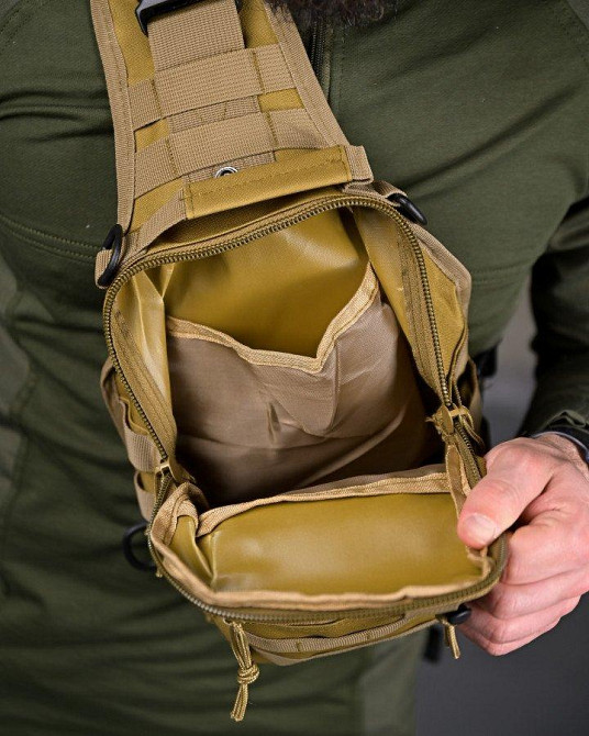 Тактична сумка нагрудна triada кайот Одеса - фото 6