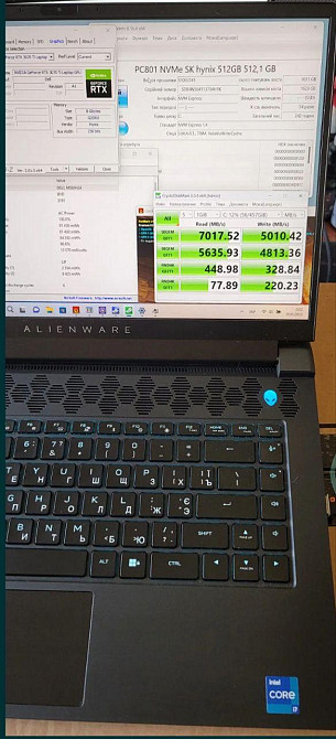 Ноутбук Alienware m15 r7. RTX3070Ti, i7-12700, 16Gb, 512Gb, FullHD IPS 15.6