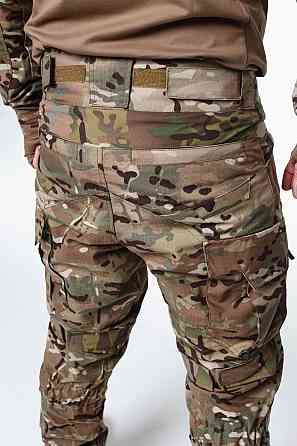 Військові тактичні штани мультикам ріп-стоп, захист колін, водонепроникні, регульована посадка та крій Львів