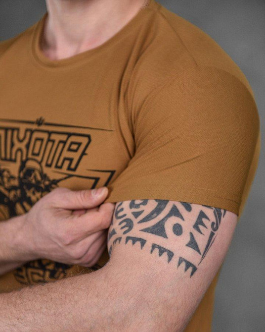 Футболка чоловіча тактична принт Оранка койот Одеса - фото 6